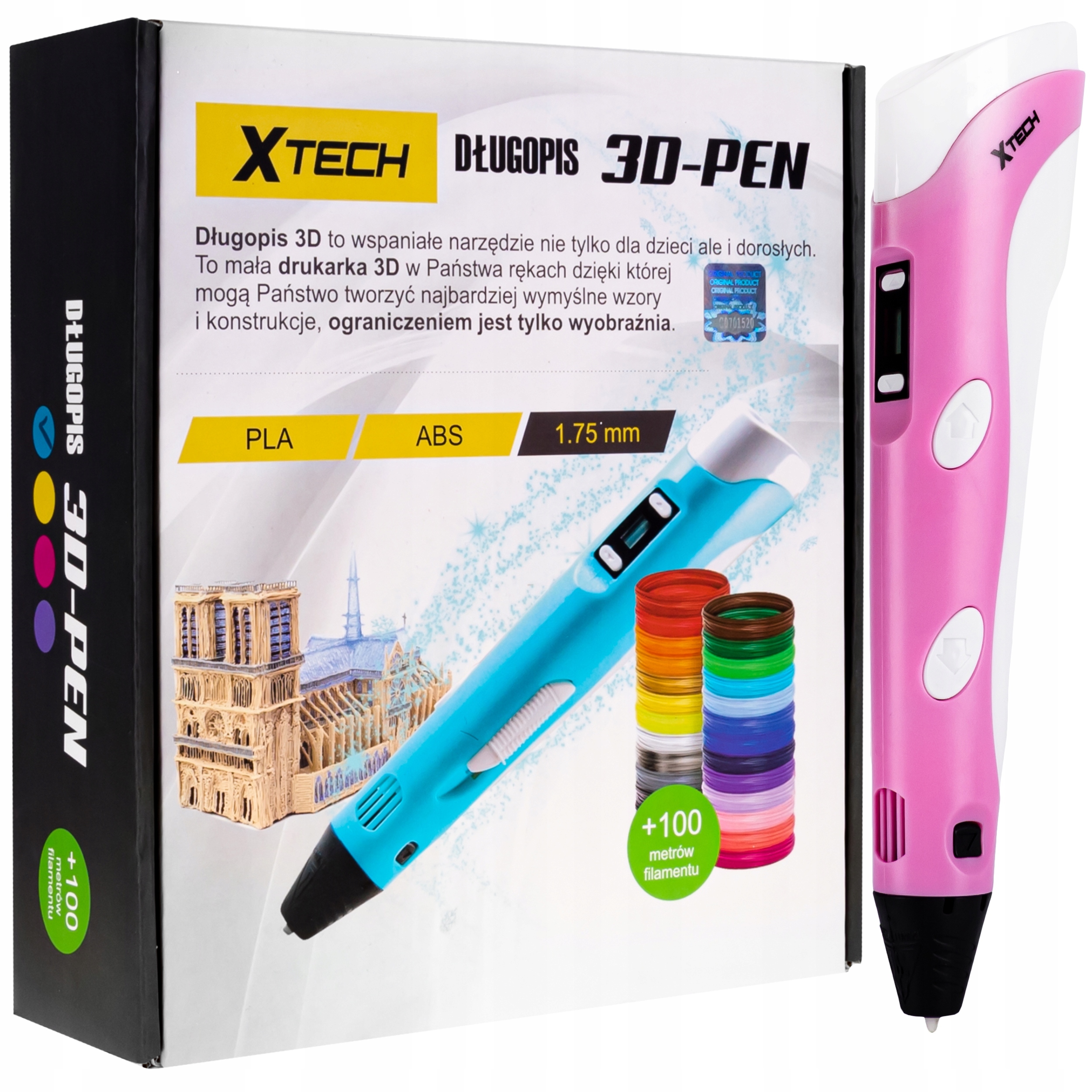 

Drukarka 3D Długopis 3D Pen 2 Generacja 100M Wkład