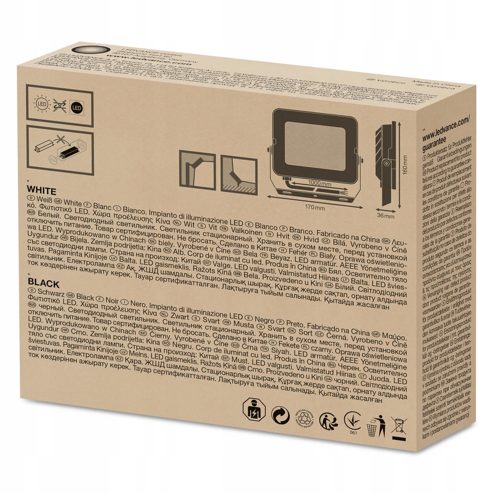 NAŚWIETLACZ LED LEDVANCE 50W 5000LM 6500K -NOWOŚĆ Jasność 5000 lm