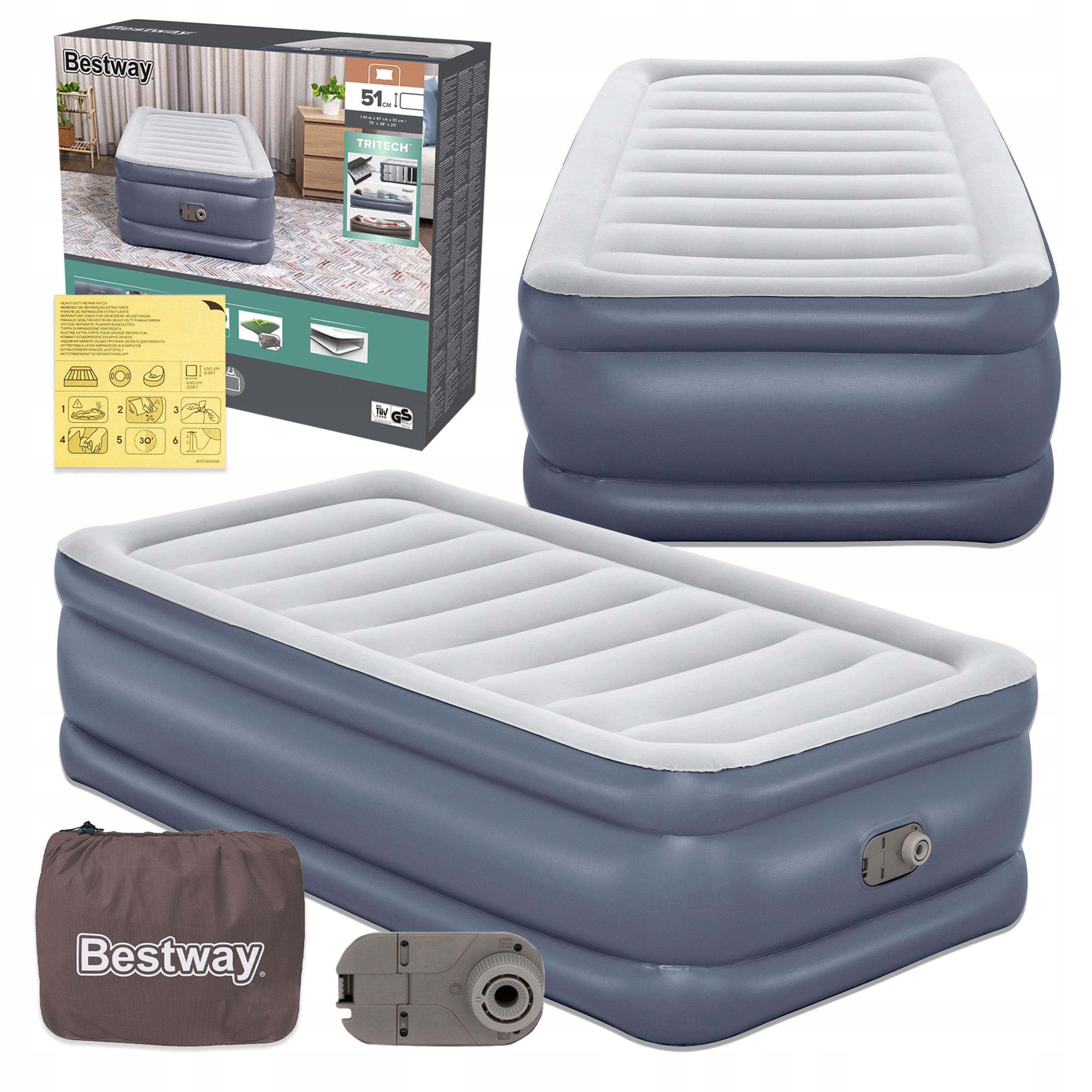 Matrace Jednolůžko s pumpou 230V Bestway 6713G Model 2026