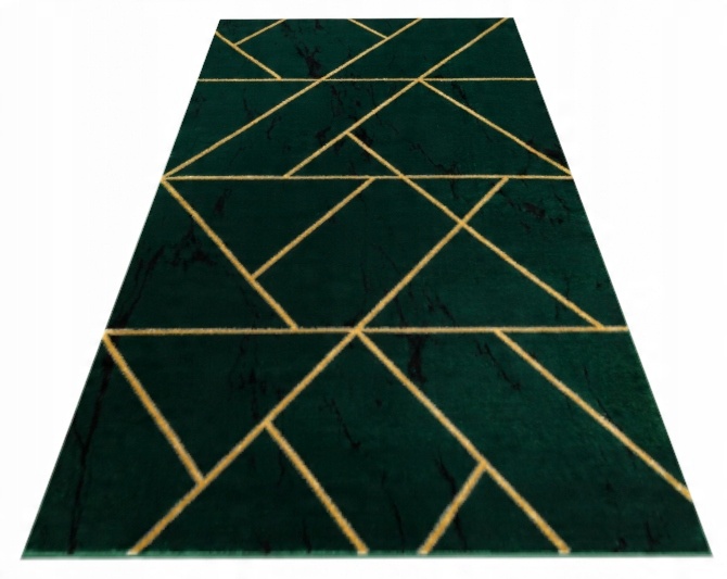 

Dywan Emerald Kreski glamour zielony złoty 80x150