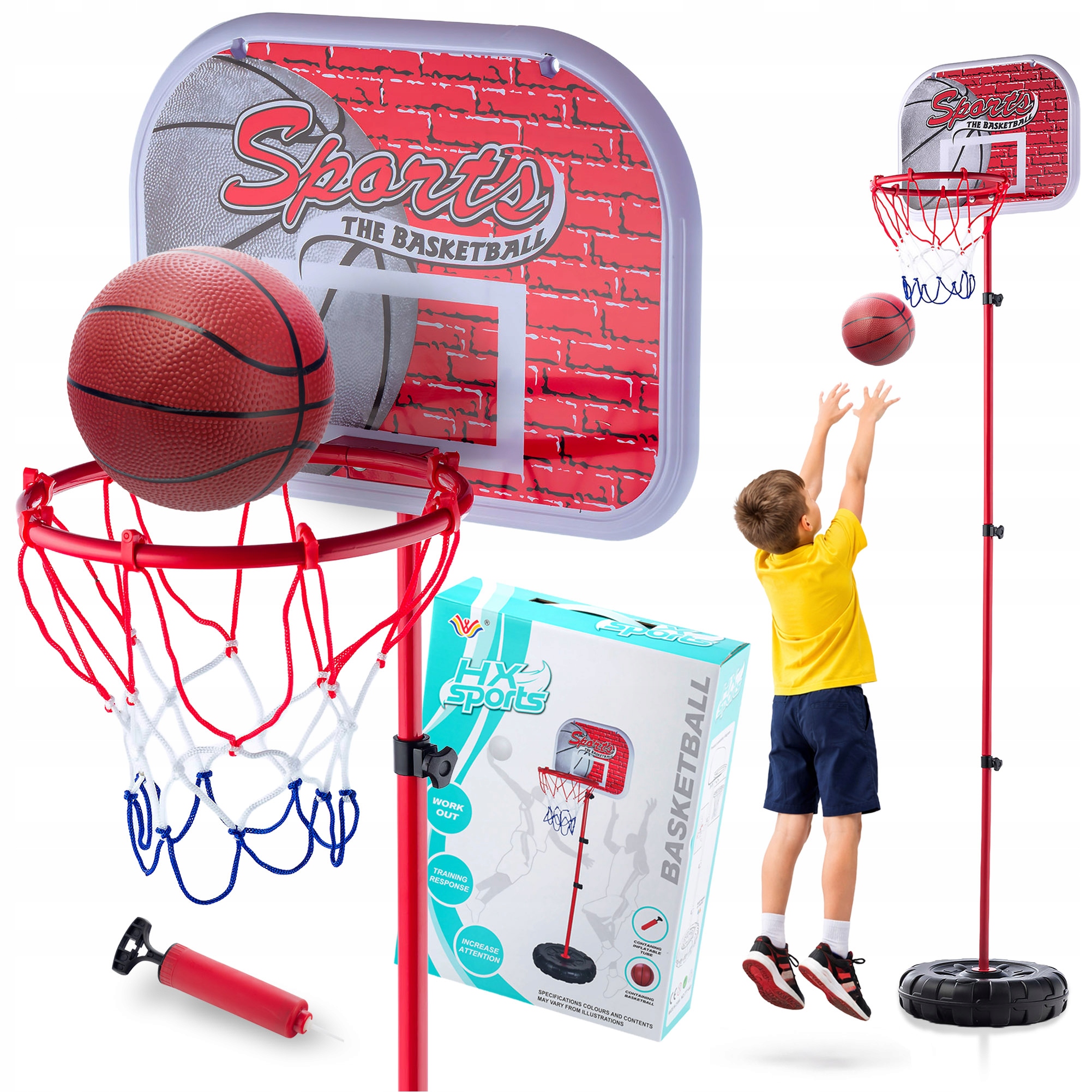 KOSZYKÓWKA dla dzieci REGULOWANA gra w KOSZA PIŁKA ZESTAW + akcesoria HIT