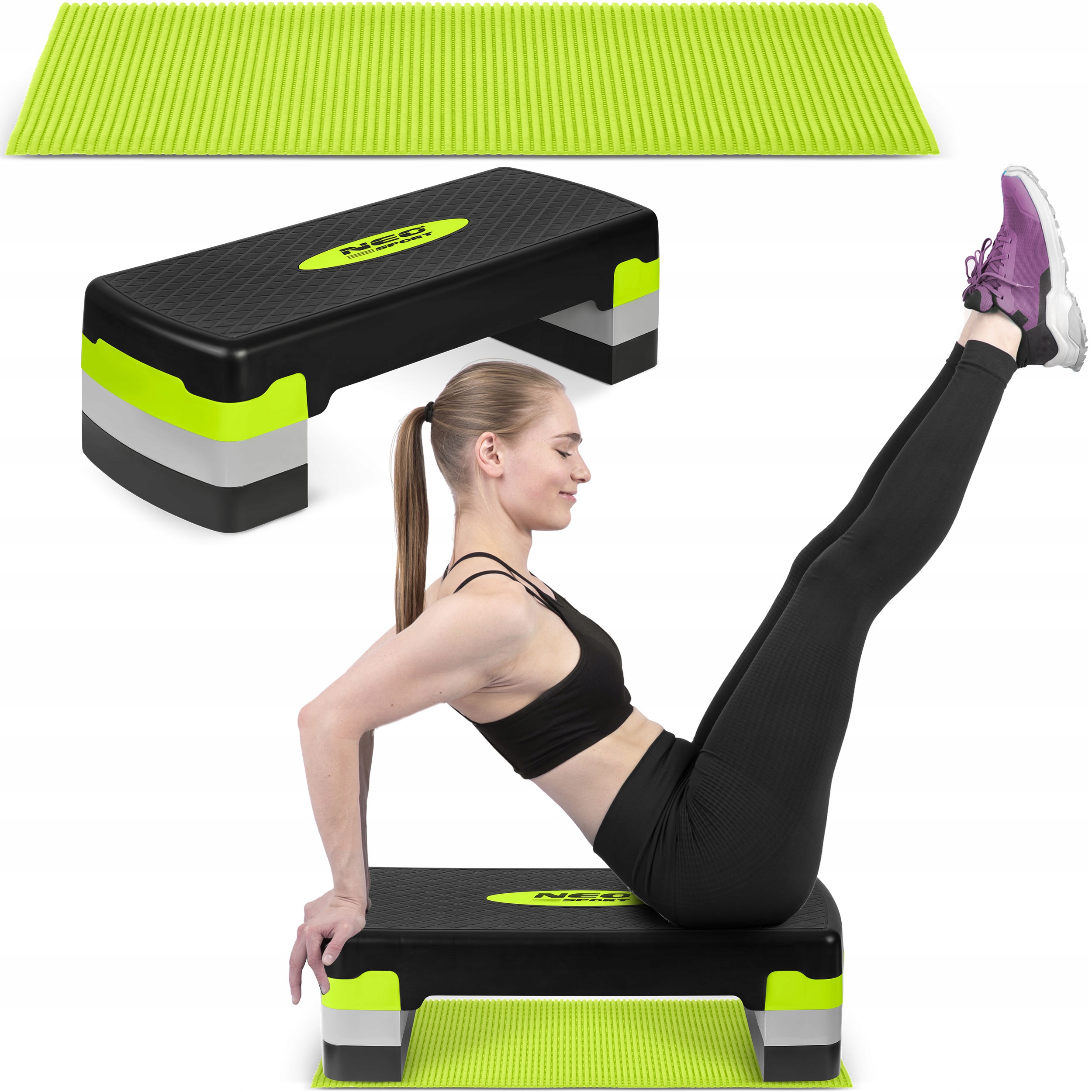 

Step do Ćwiczeń Fitness Aerobiku 3 Stopnie Mata