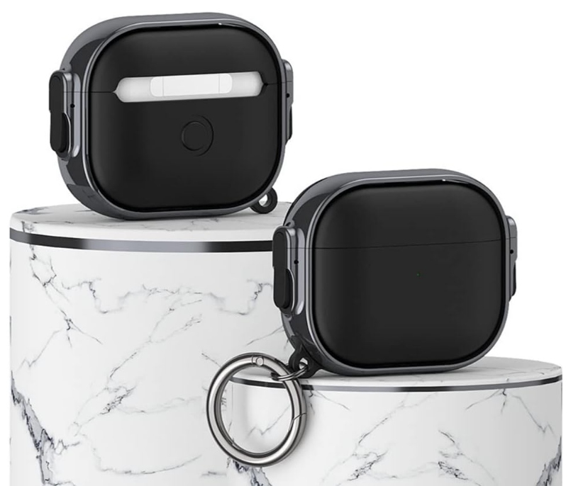 MiRUSI Etui silikonowe ochronne na AirPods Pro II 2022 czarne