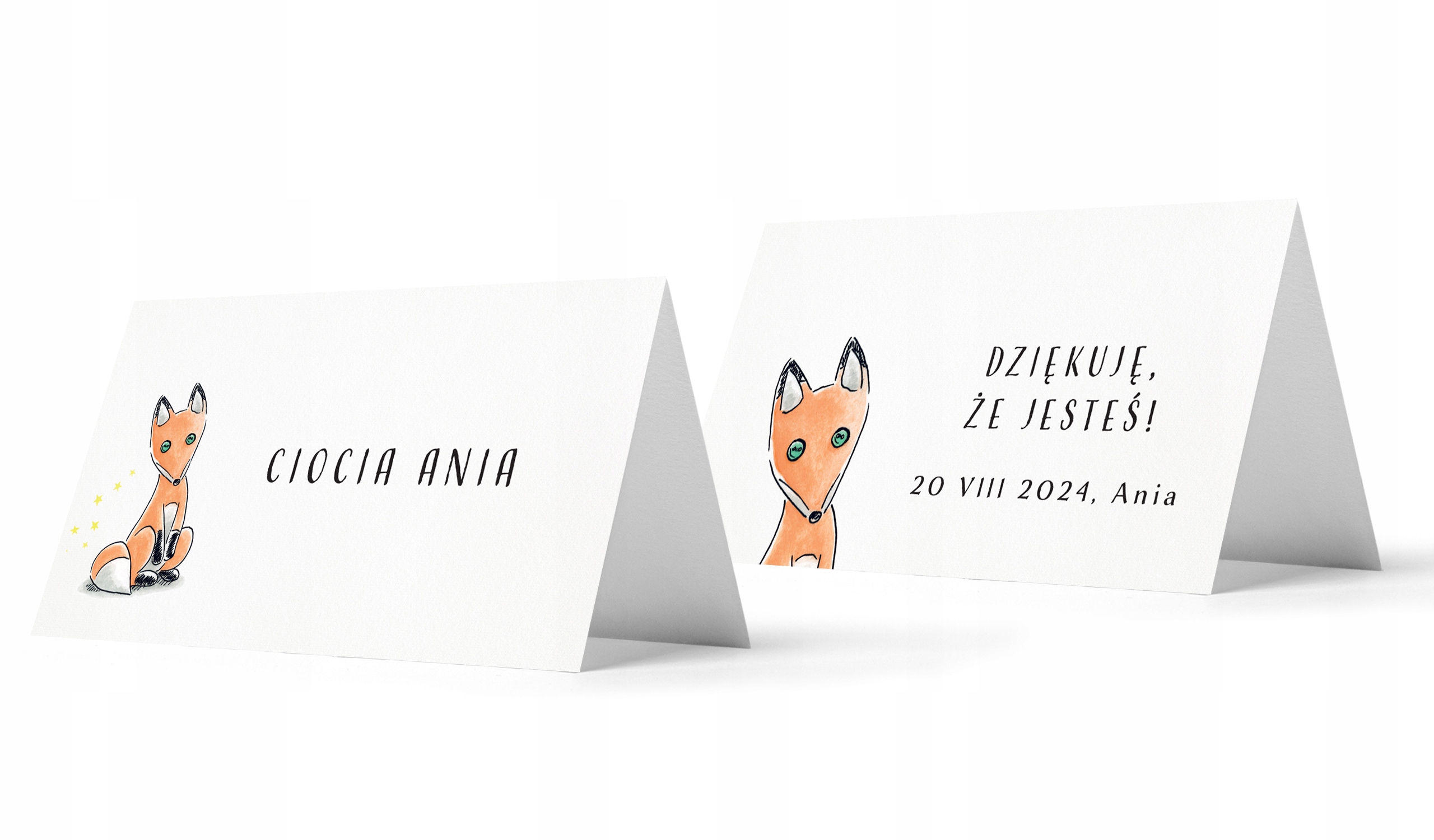 Winietki na Chrzest Święty, 10szt, Lisek Rodzaj chrzest