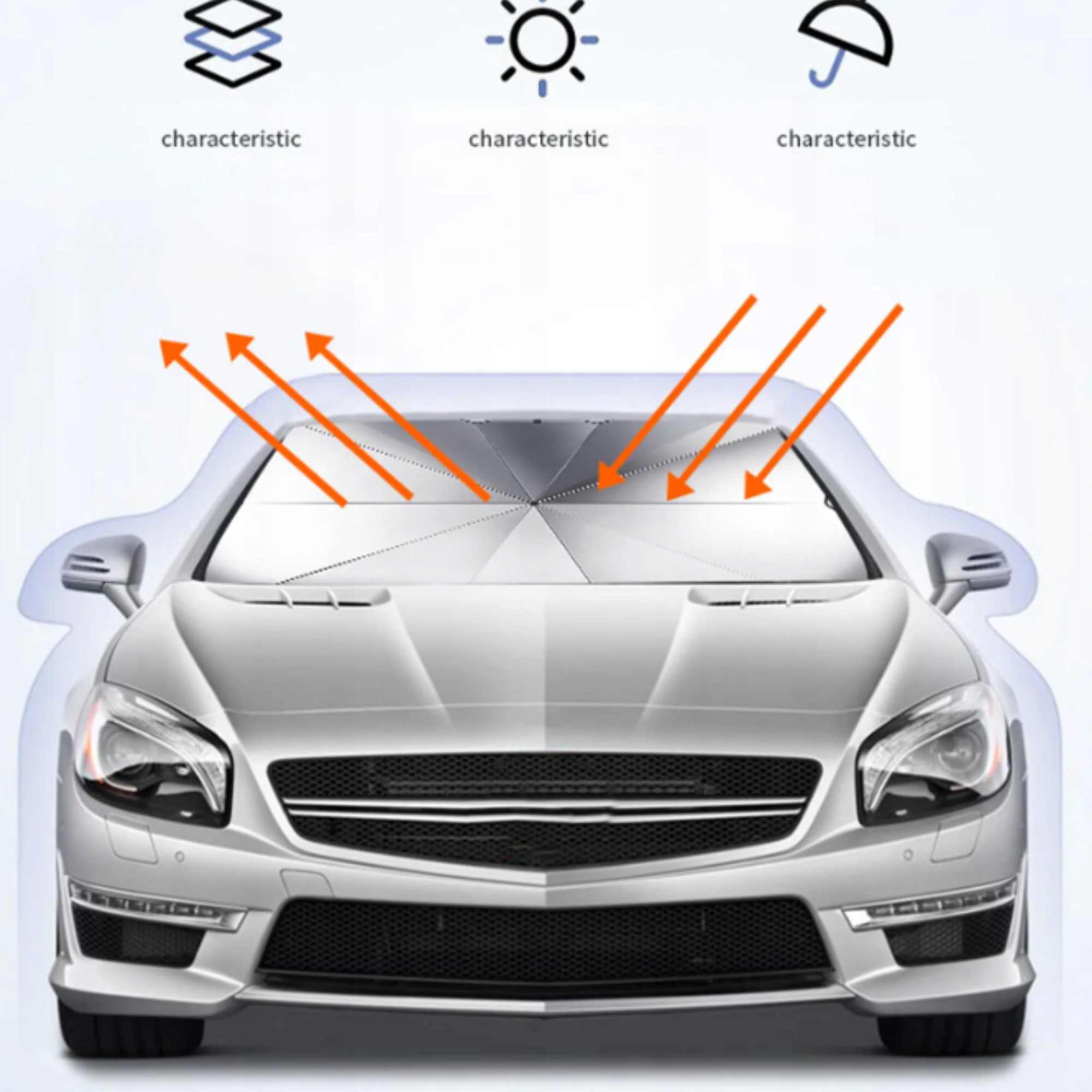 PARASOL UV OSŁONA PRZECIWSŁONECZNA SAMOCHODOWA SKŁADANY SZYBĘ DO SAMOCHODU Typ samochodu Samochody osobowe