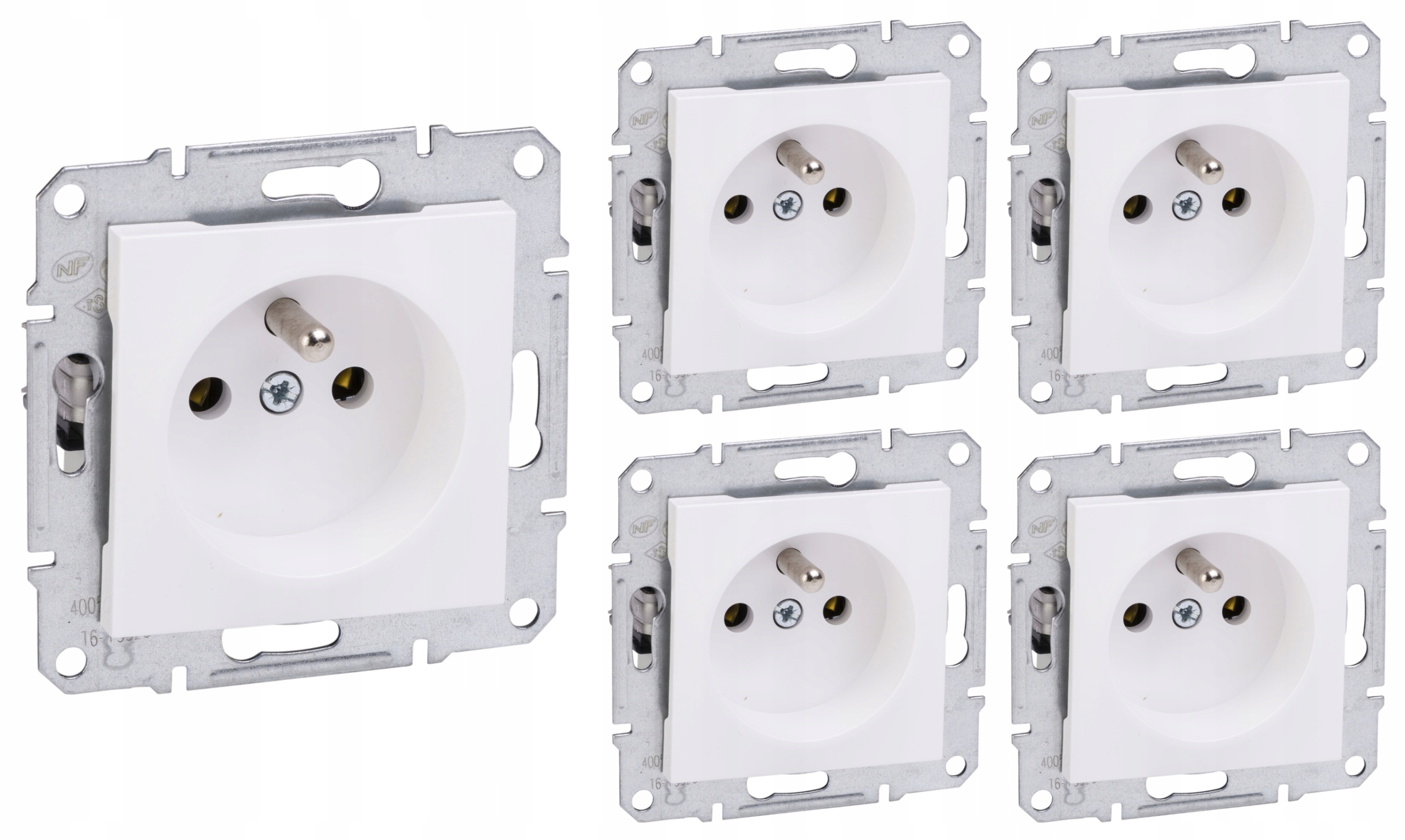 

5x Schneider Asfora Gniazdo Bez Ramki 2P+PE Z/u