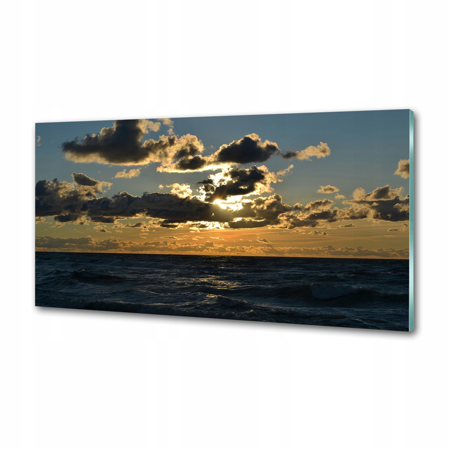 Panel do kuchyne Západ nad morom 100 x 50 cm Lepidlo