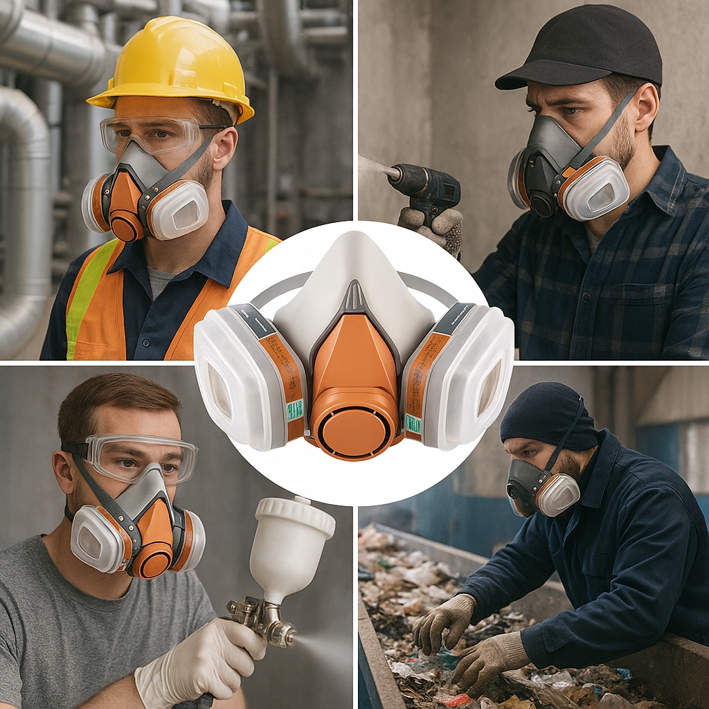 MASKA LAKIERNICZA PÓŁMASKA 6200 + OKULARY FILTRY OCHRONNA PRZECIWPYŁOWA Kod producenta MASKA LAKIERNICZA PRZECIWPYŁOWA + OKULARY