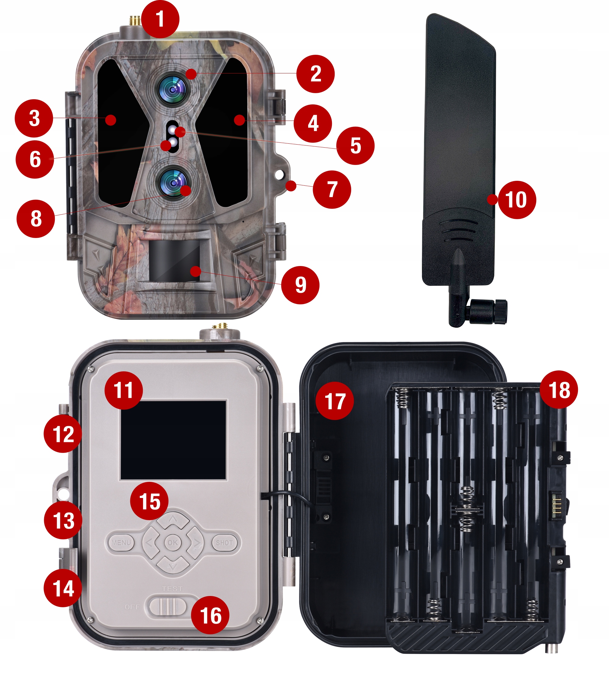 Fotopułapka Gsm Kamera leśna sim Podgląd na żywo HC-950Pro Chmura Kod producenta HC-950Pro