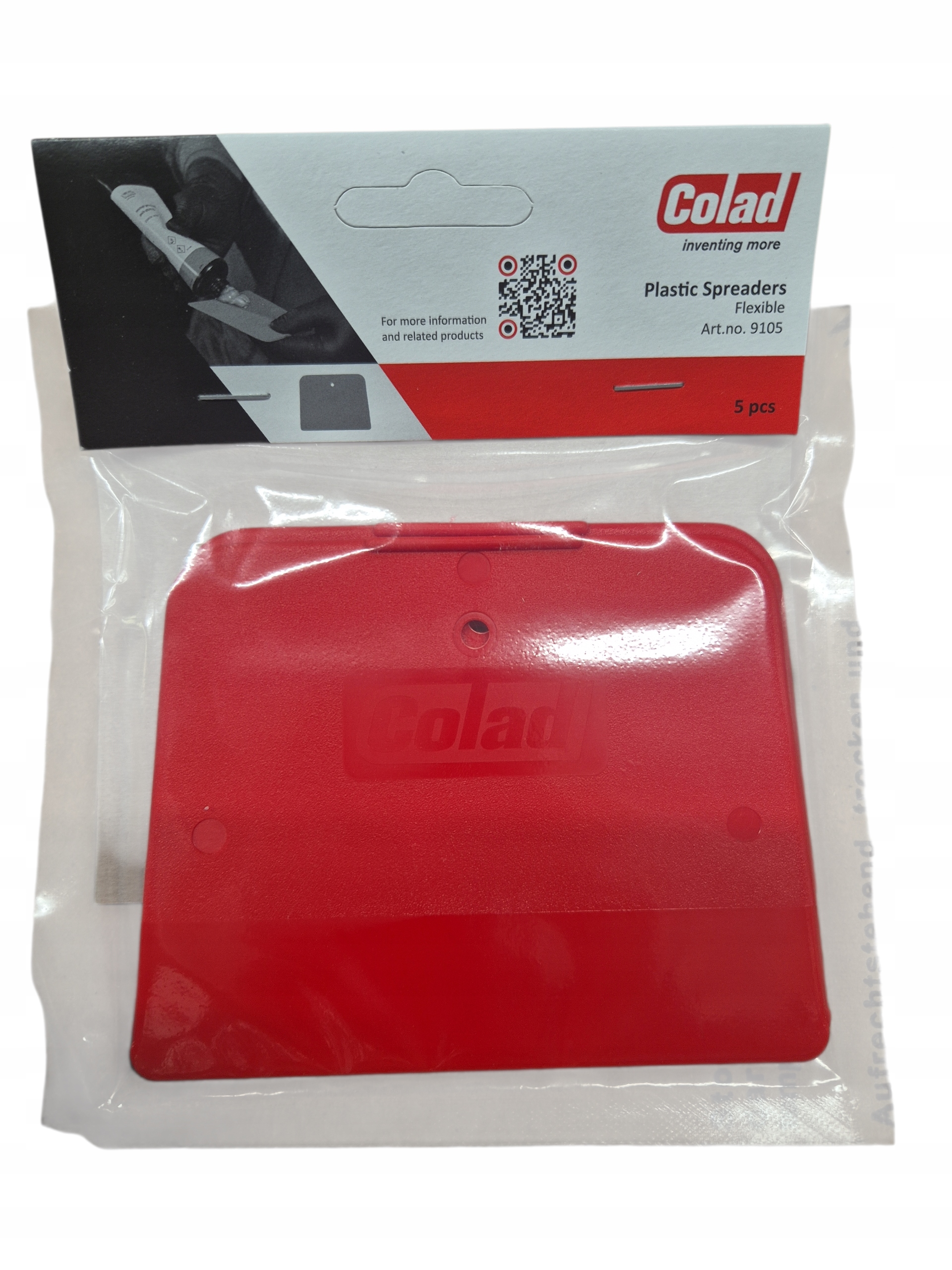 Szpachelki plastikowe do szpachli elastyczne 5 sztuk Czerwone Colad