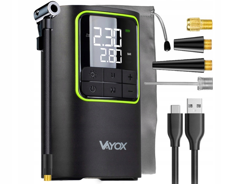 Pompka rowerowa Vayox z funkcją powerbank VA0409