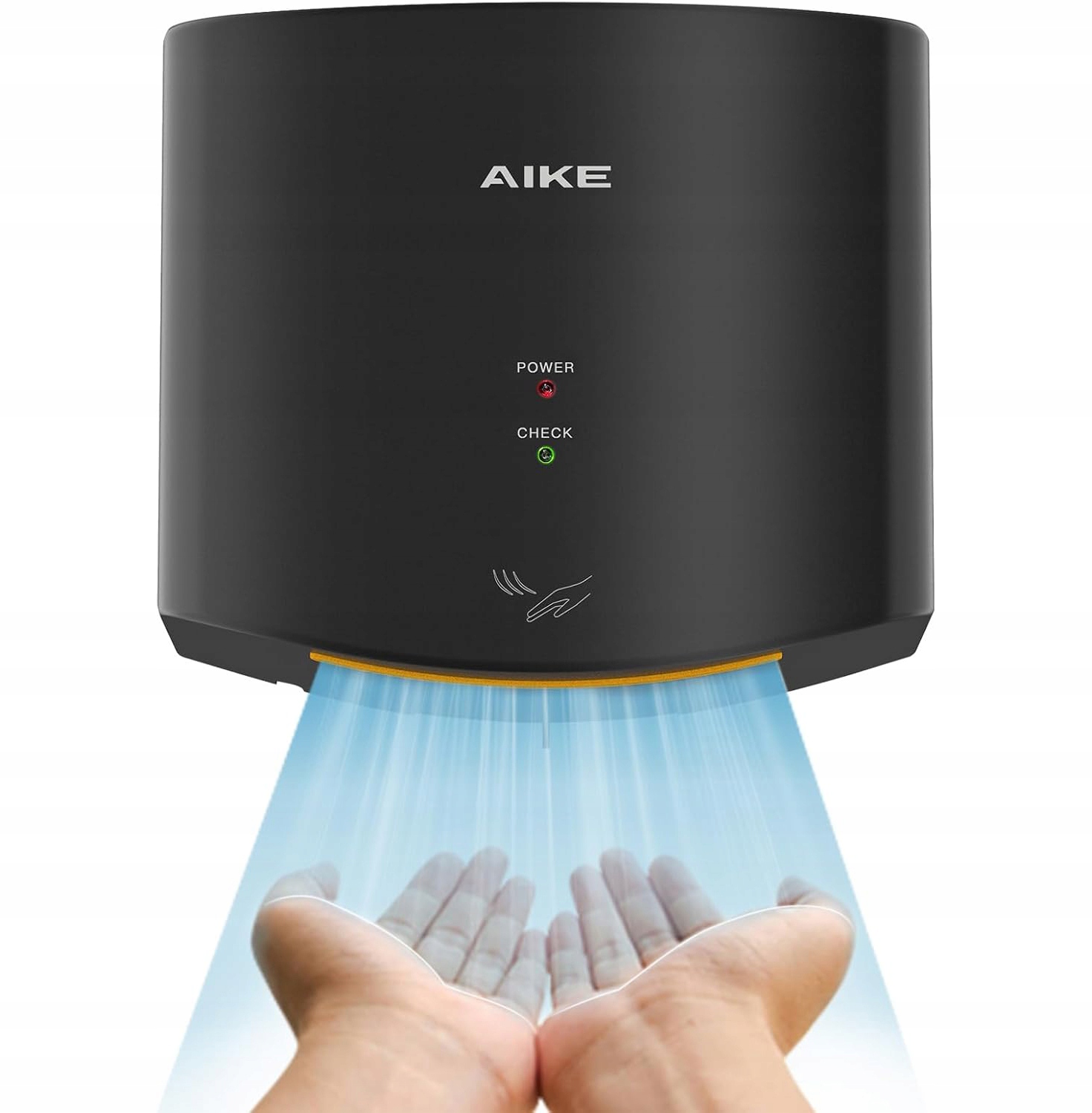 Automatická sušička rúk Aike 1400 W čierna 10 s komerčná na toaletu