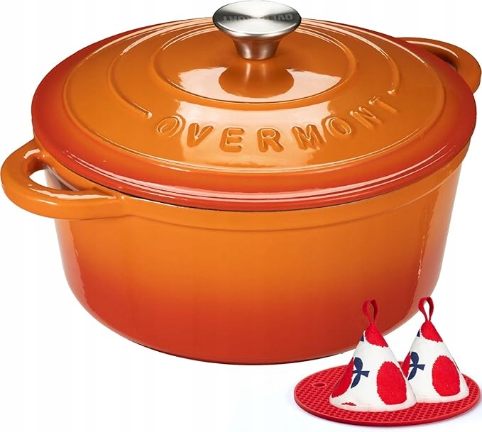 Hrniec Overmont smaltovaný liatinový dusený 28 cm 6,1 l