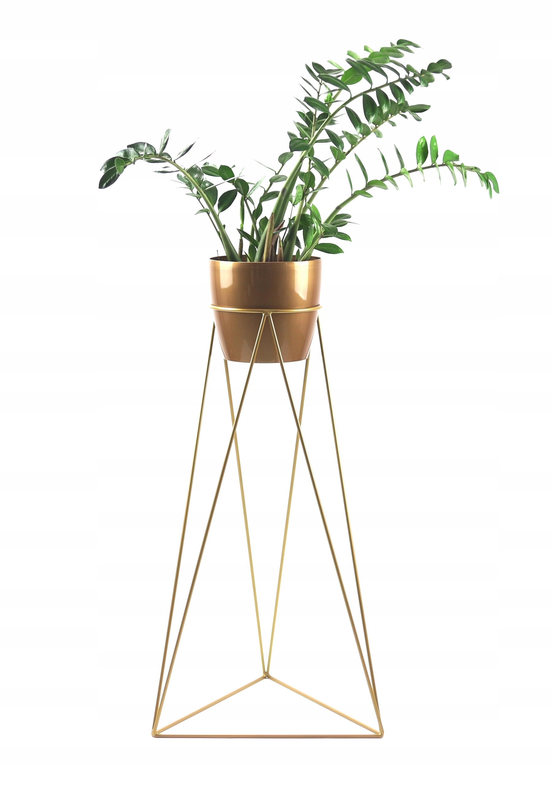 

Kwietnik Metalowy Stojak Donica 90cm złoty Loft