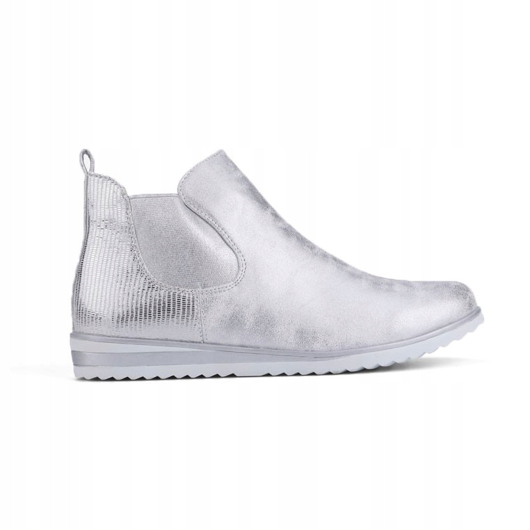 

Sneakersy srebrne Lane Srebny 38