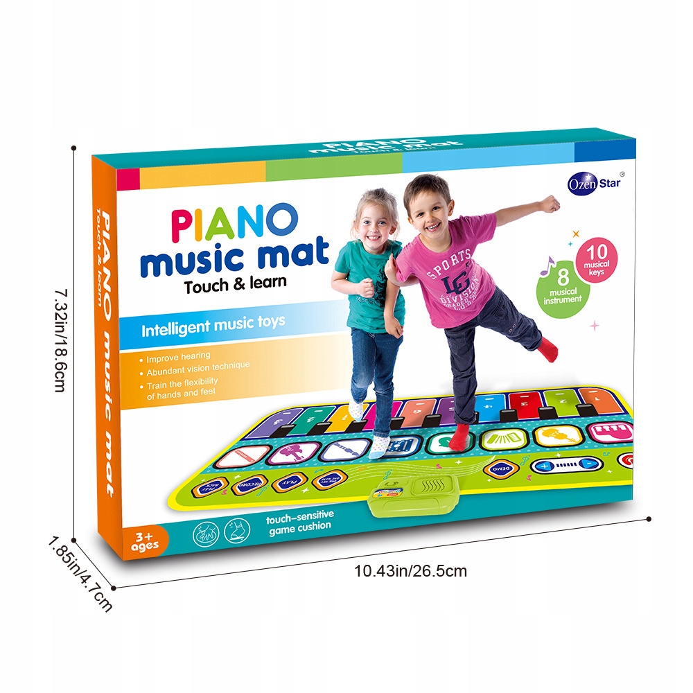 MATA MUZYCZNA DO TAŃCZENIA ZABAWKA DLA DZIECI GRA PIANINKO Marka LEANToys
