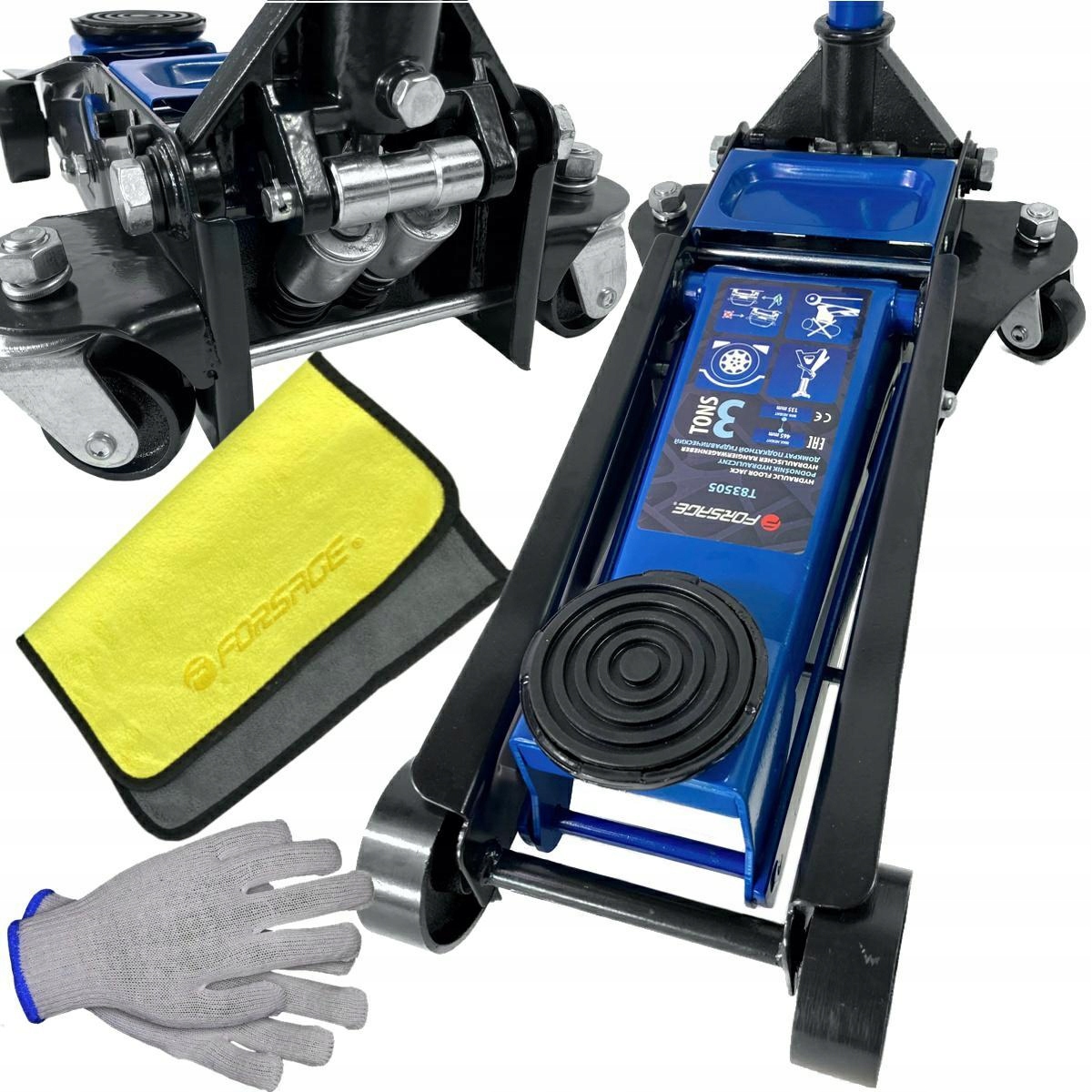 PODNOŚNIK ŻABA NISKOPROFILOWY 3T 2-TŁOKOWY DWA TŁOKI LEWAREK HYDRAULICZNY