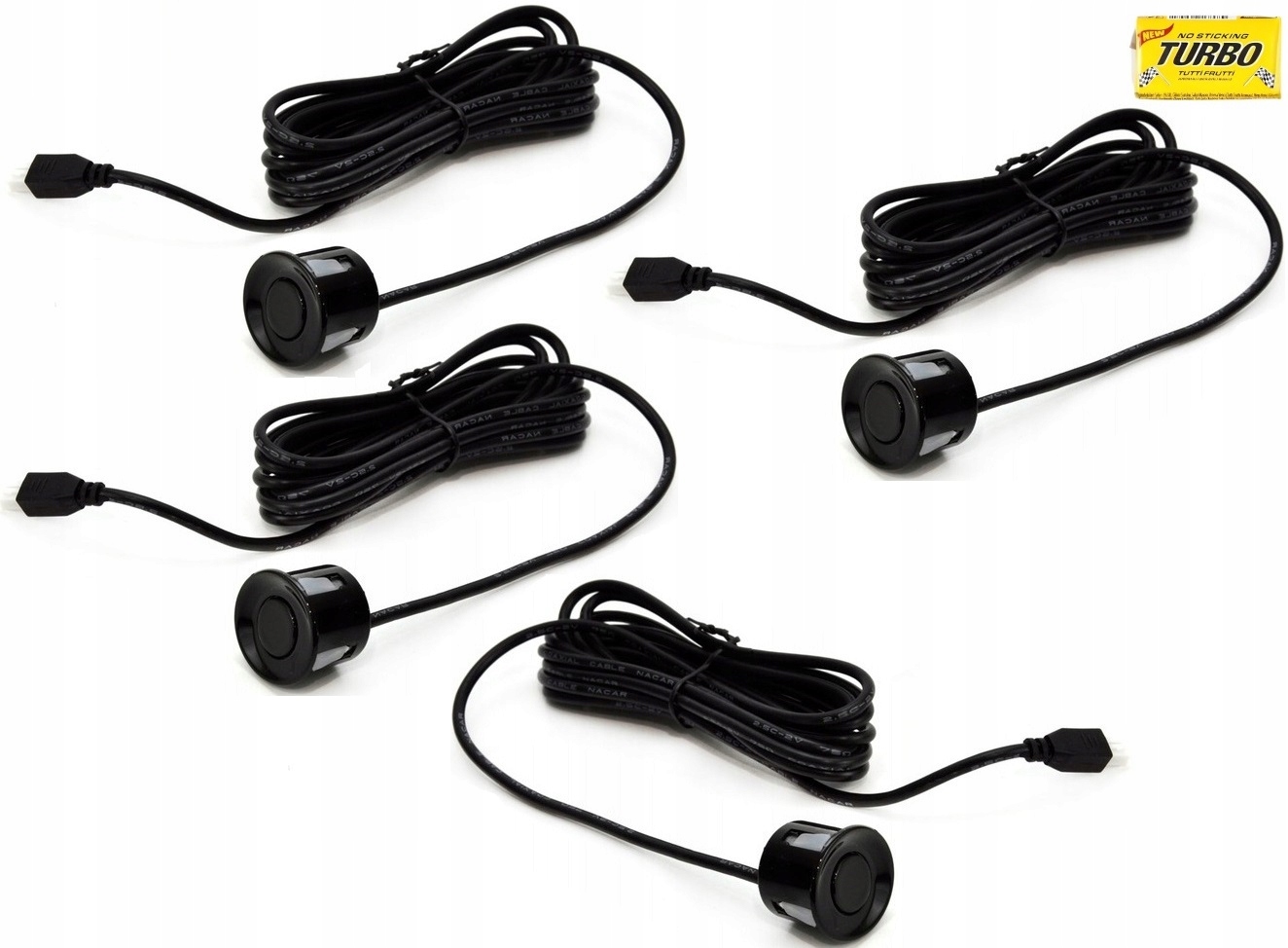 4x Czujnik Czujniki Sensor Do Parkowania Cofania Czarny Czarny Czarne 22mm