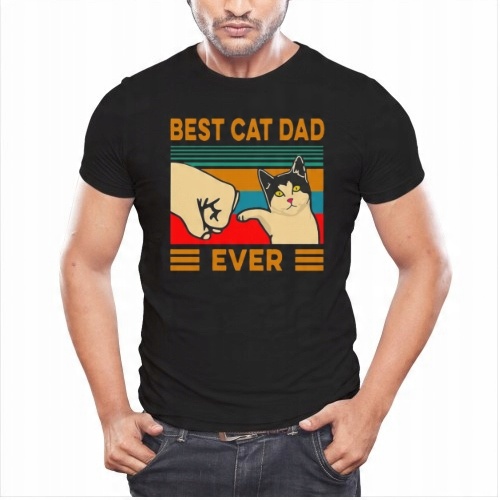

Koszulka Best cat dad ever - kot 100% Bawełna XXL