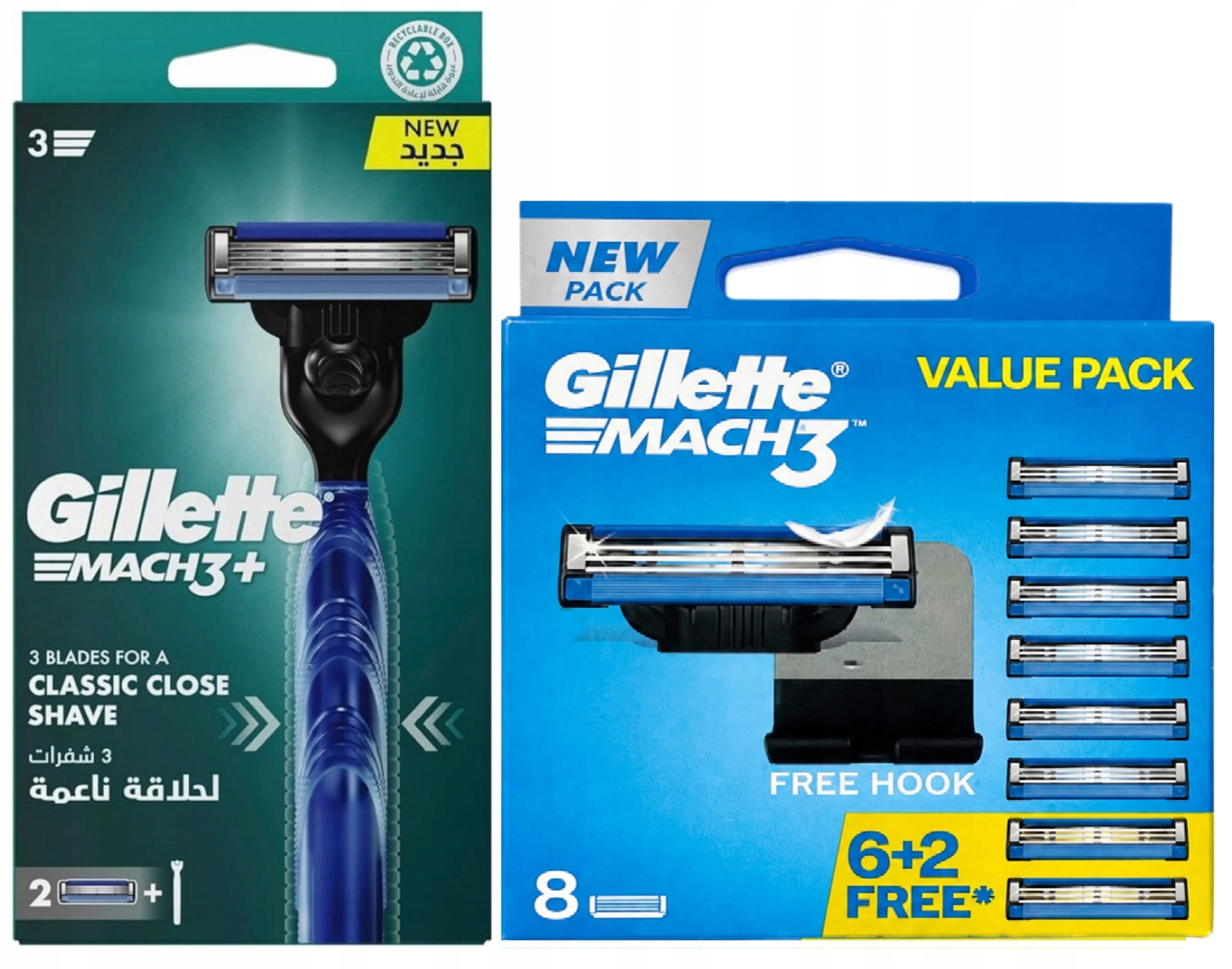 Maszynka Gillette Mach3 Wkłady Ostrza Wymienne 10szt
