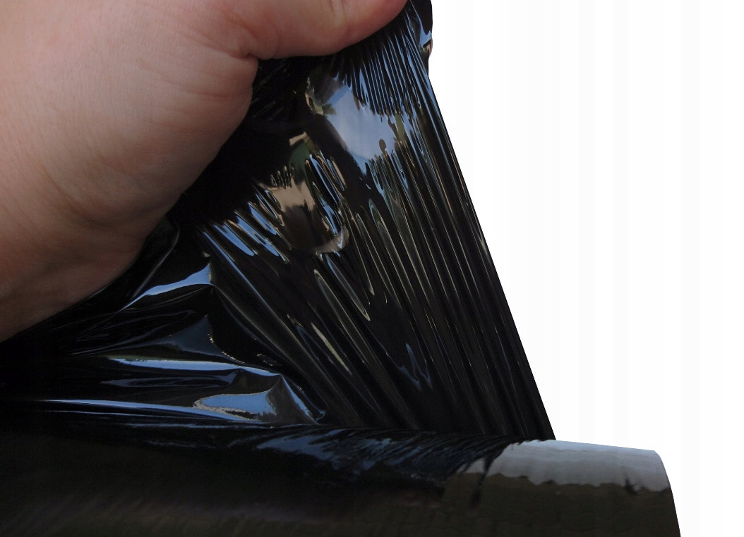 FOLIA STRETCH 1,50 KG NETTO STRECZ CZARNY CZARNA ROLKA MOCNA KRYJĄCA Waga netto folii 1.5 kg