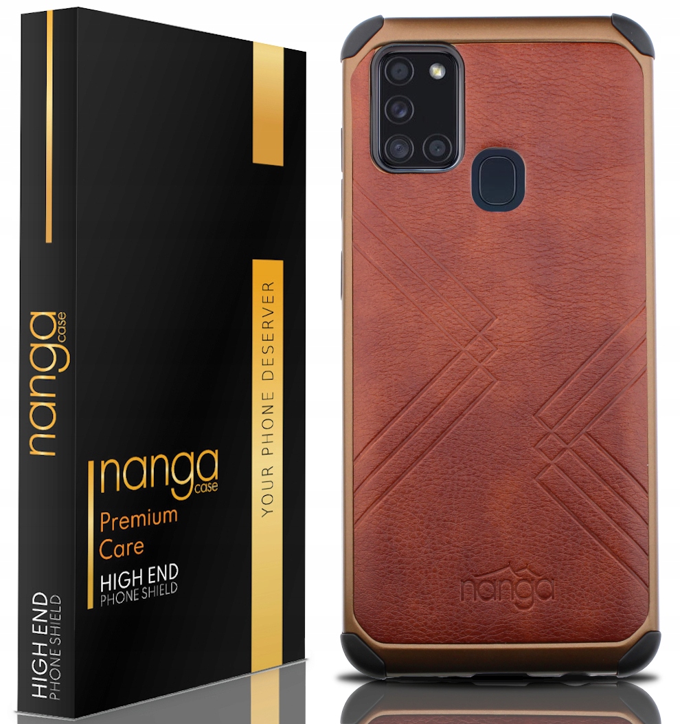 

Etui Skóra Pancerne Biznes Do Galaxy A21S Brąz