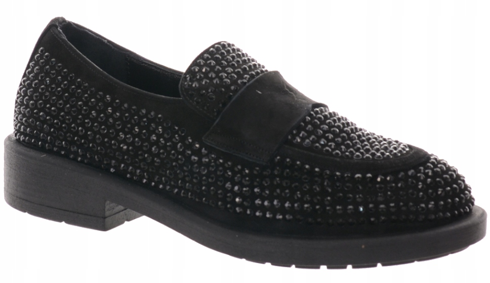 Venezia Černé Dámské Kožené Mokasíny 38