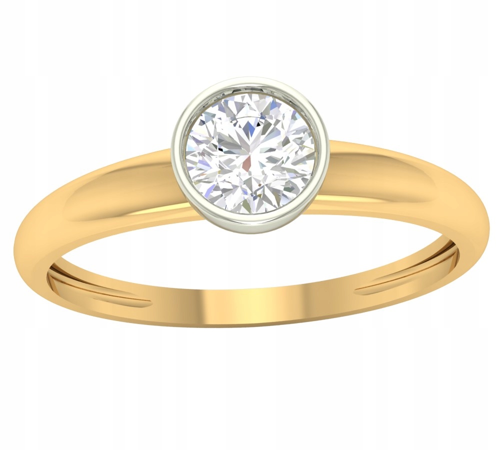 Zlatý Prstýnek S Jedním Zirkonem, Průměr 585 Prohlášení