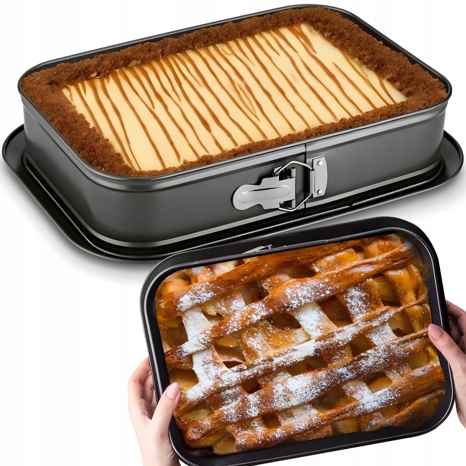 ПРЯМОУГОЛЬНАЯ ФОРМА ДЛЯ ВЫПЕЧКИ ТОРТА С АНТИПРИГАРНЫМ ПОКРЫТИЕМ 35X24