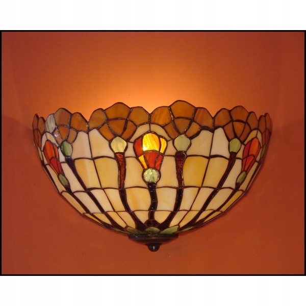 Nástenná lampa vitrážová Aksamit 30 cm