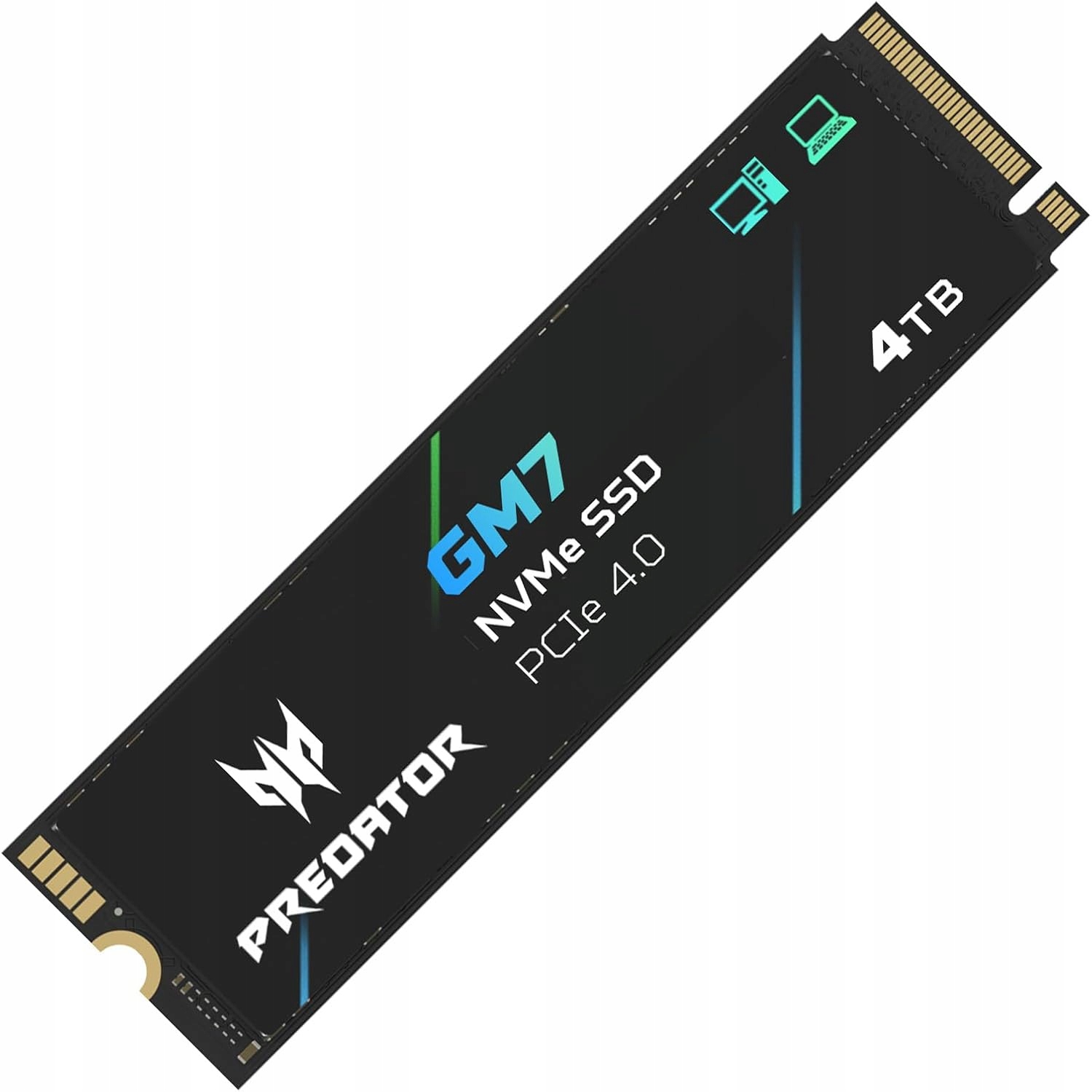 Acer Predator GM7 4TB SSD: M.2, Gen 4 x4 NVMe 2.0, 7400 MB/s