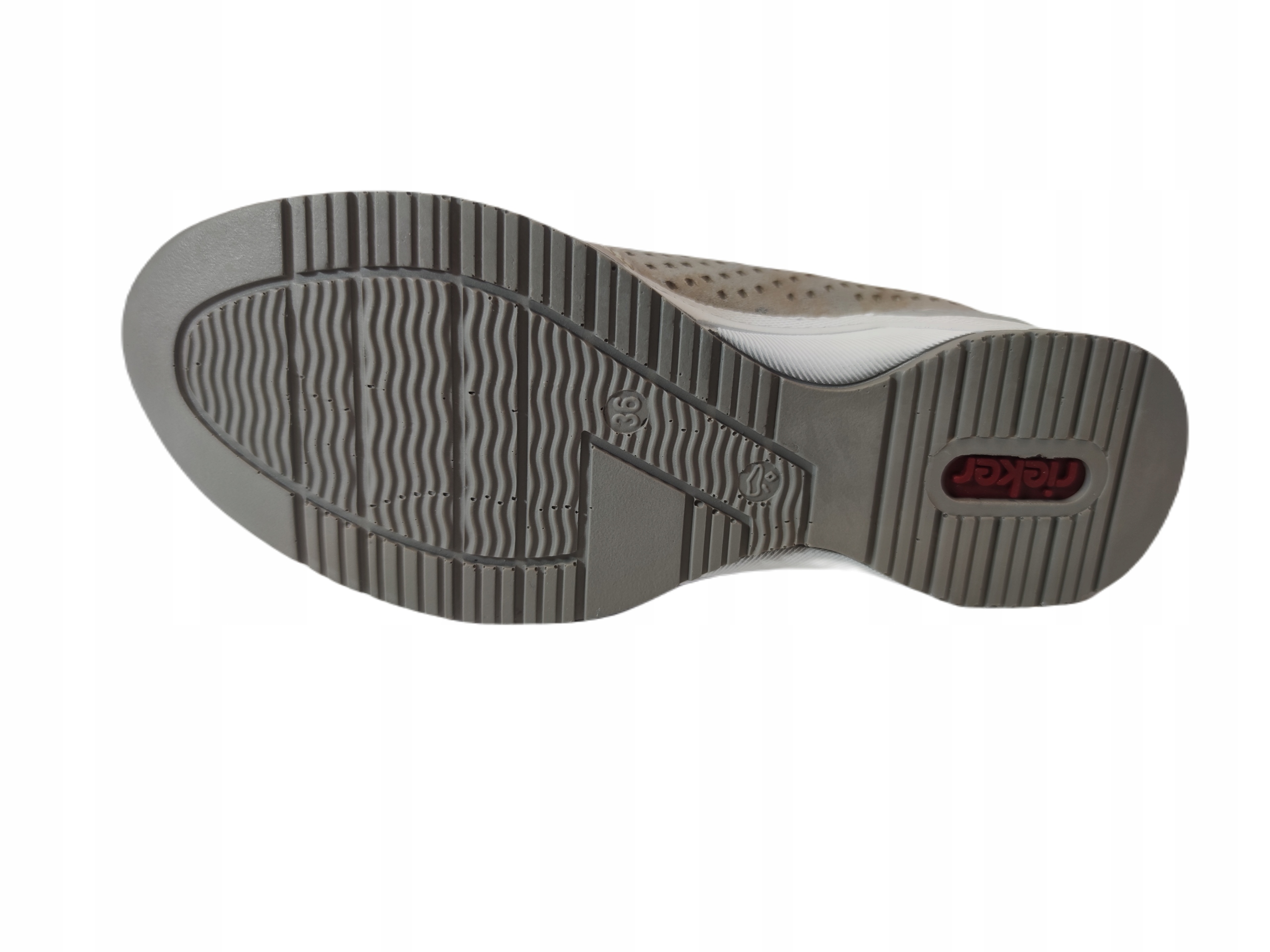 RIEKER sneakersy ażurowe N4327 metalic r.38 Rozmiar 38