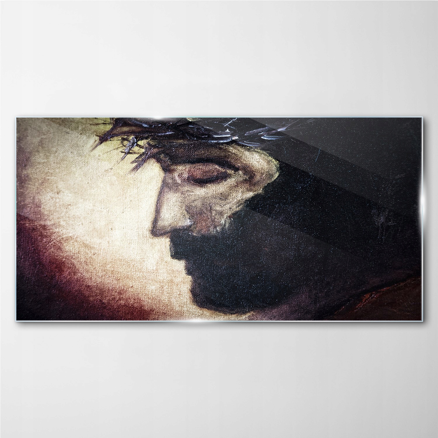 

Obraz szklany na ścianę Jezus w koronie 140x70 cm