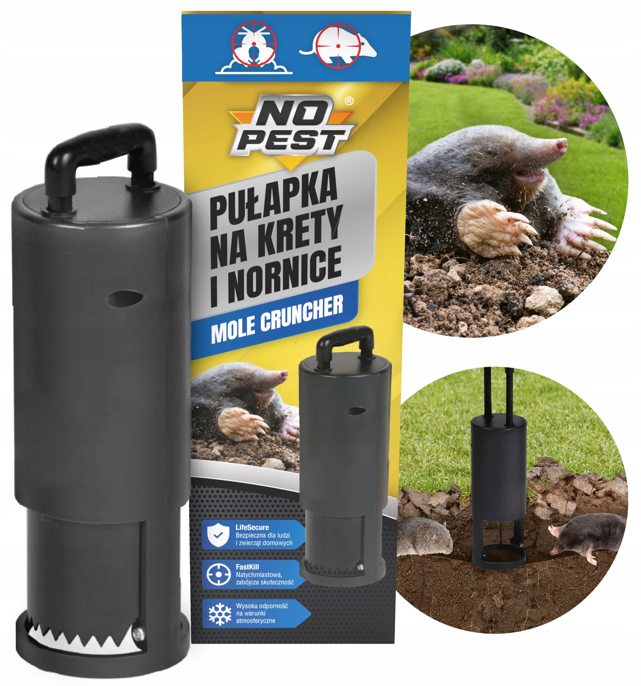 ЛОВУШКА ДЛЯ КРОТОВ И ПОЛЕВОК NO PEST MOLE CRUNCHER