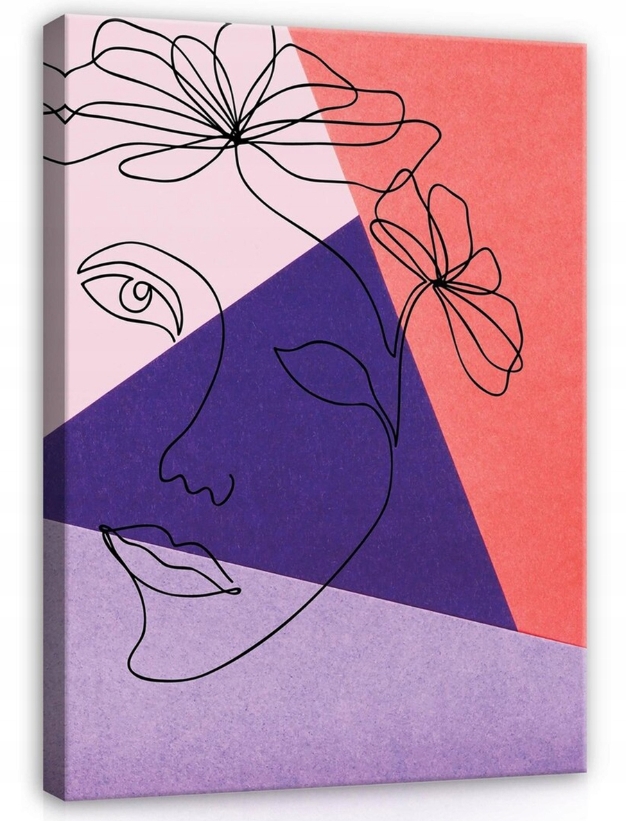 Obraz 60x80 Linie umění minimalismus tváře květiny abstrakce ženskost