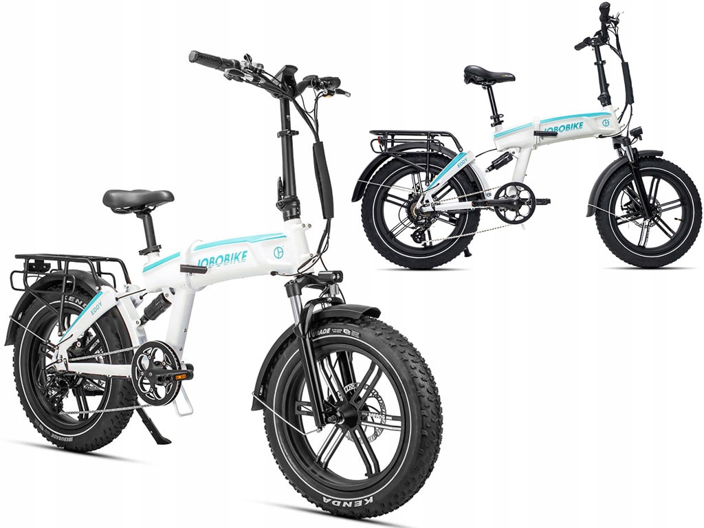 Składany Miejski Rower Elektryczny Jobobike Eddy 48V Fatbike Koło 20 Cali