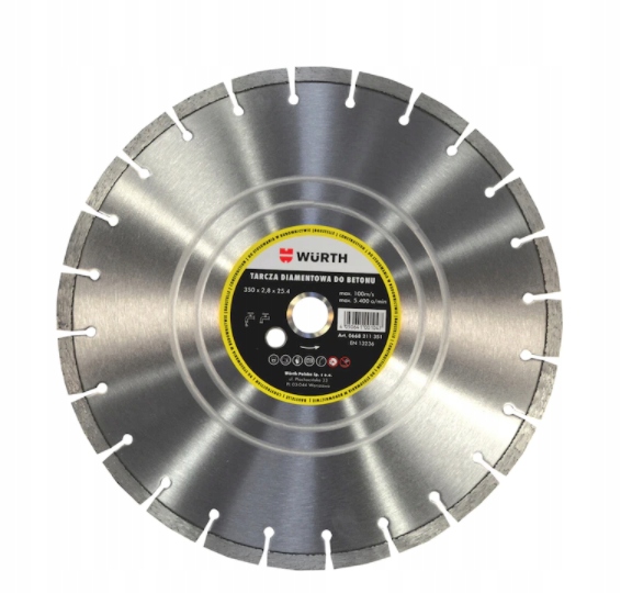 

Wurth Tarcza diamentowa do betonu 350X25,4,H10