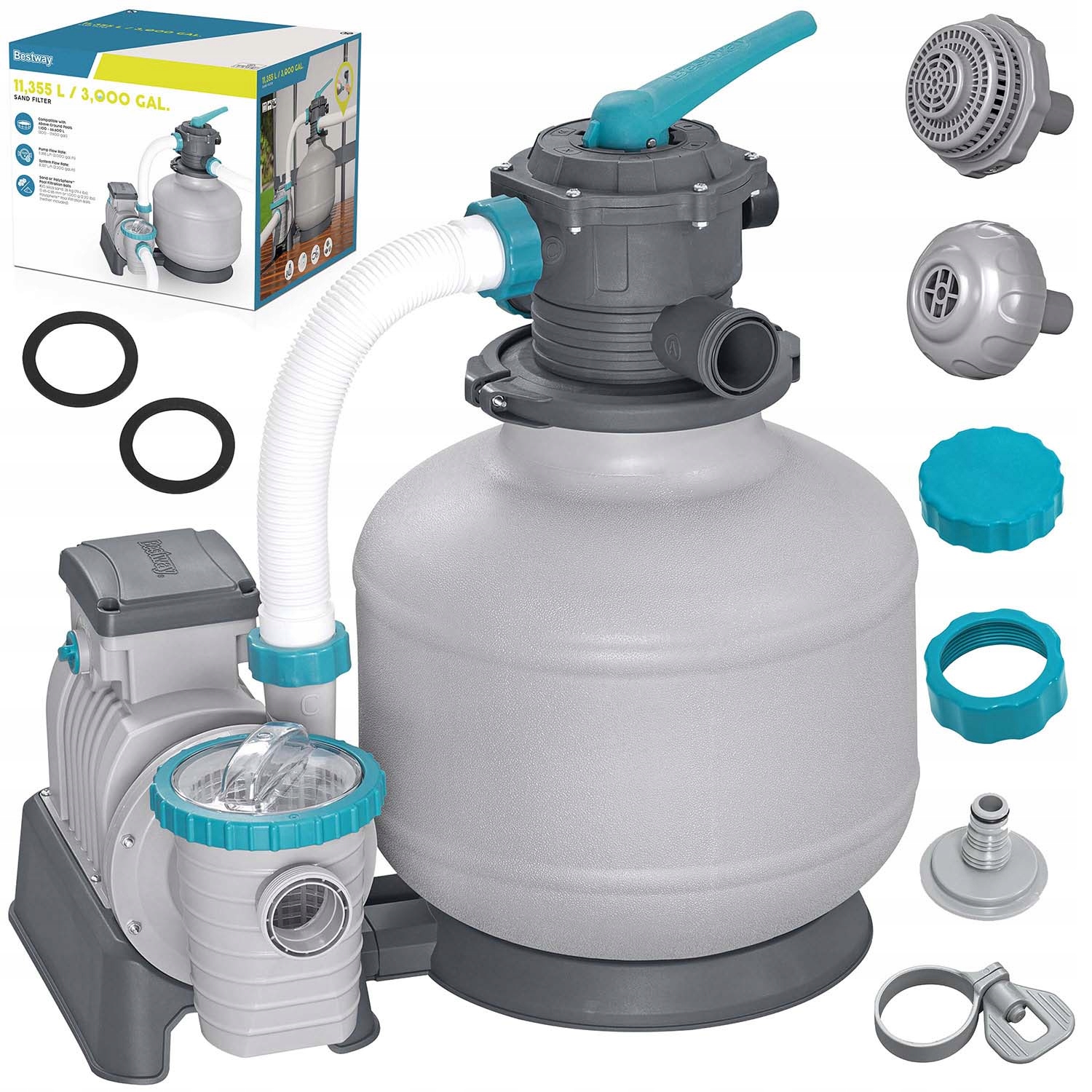 Piesková Filtračná Pumpa Pre Záhradný Bazén S Výkonom 11355 L/h Bestway