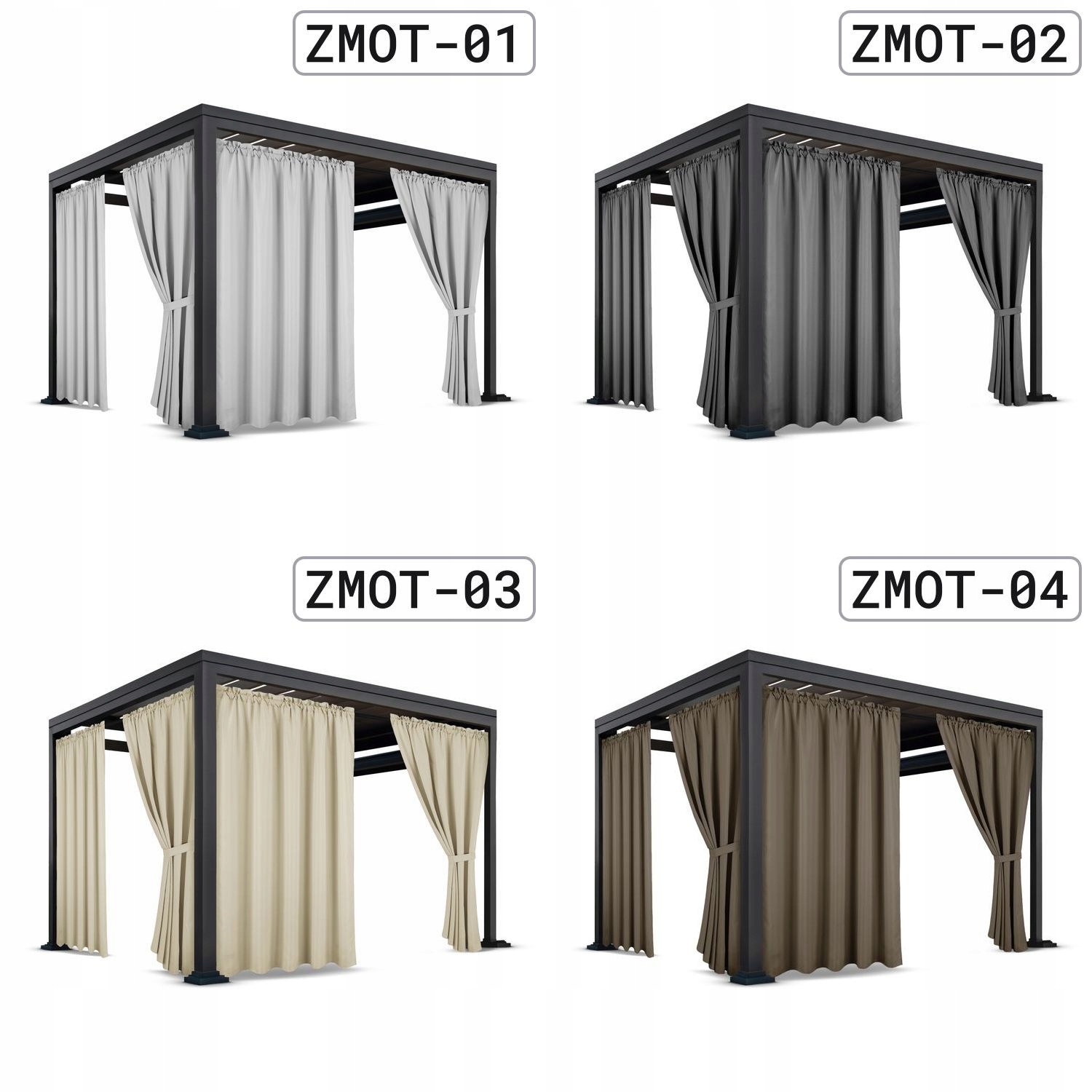 ZASŁONY NA TARAS 155x200 ZASŁONA OGRODOWA OGRODOWE Z TUNELEM WODOODPORNE Producent Mariall