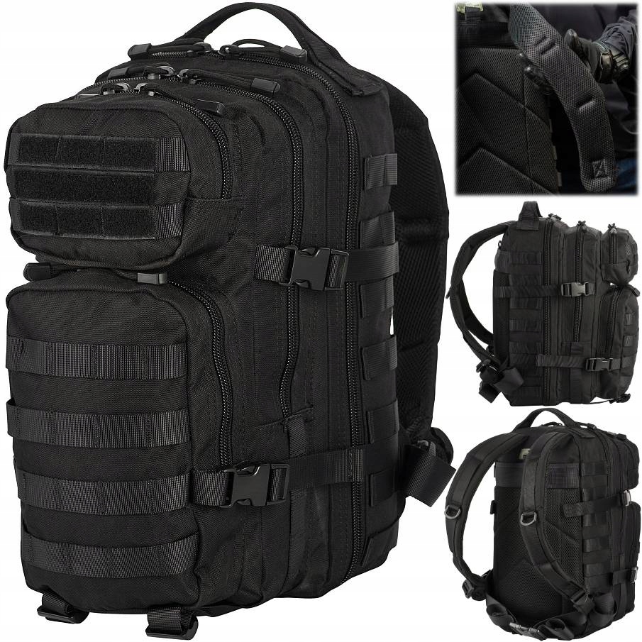 Batoh Assault Vojenský Taktický Vojenský Městský 20 L Černý M-tac