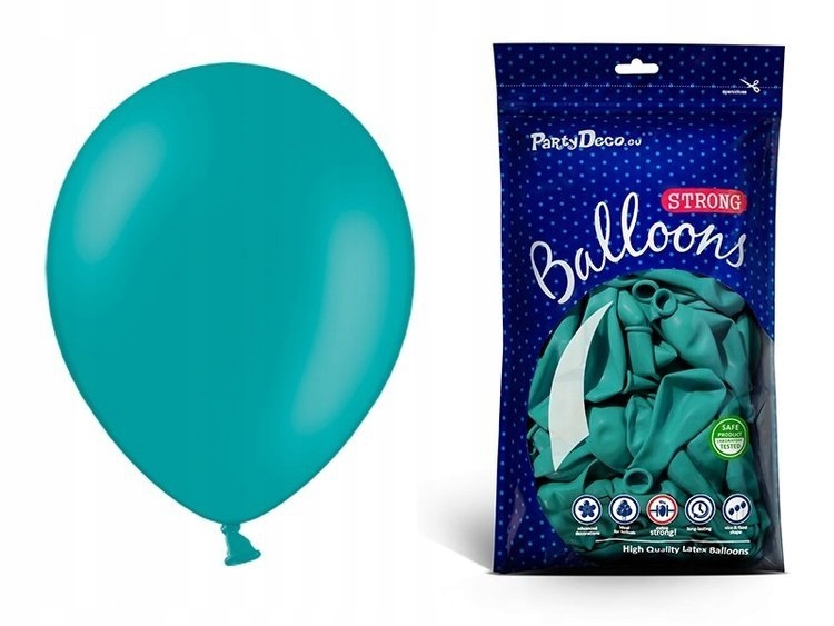 

Turkusowe balony pastelowe 30cm urodziny 50 sztuk