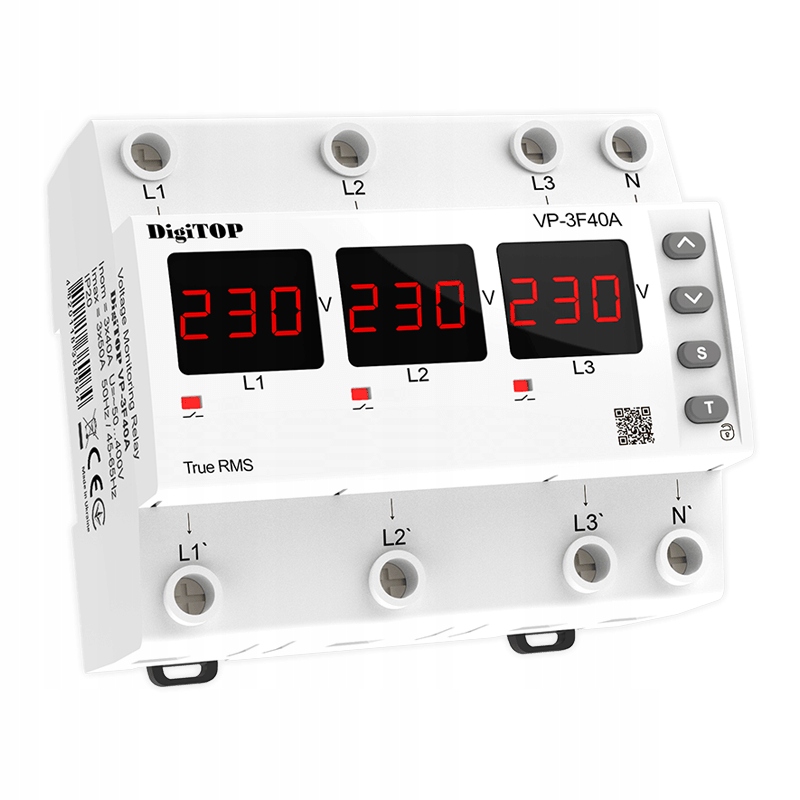 Třífázový napěťový relé VP-3F40A DigiTOP