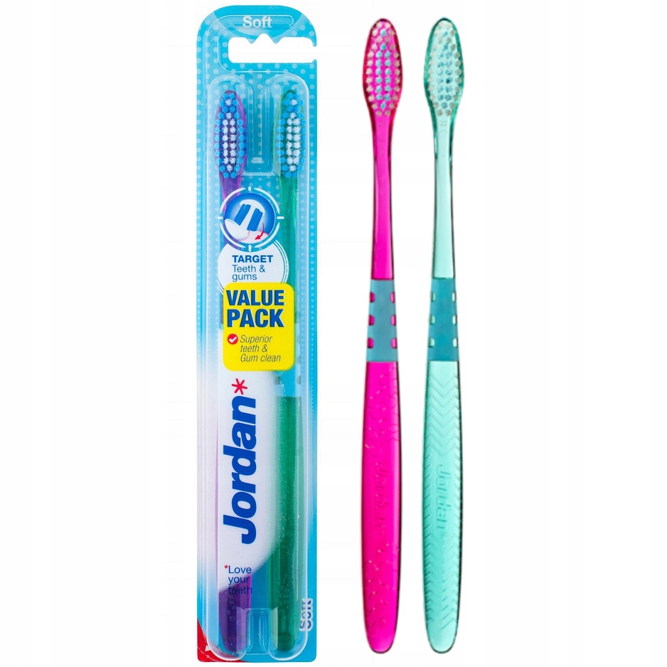 2 Szczoteczki do Zębów Jordan Target Teeth Soft