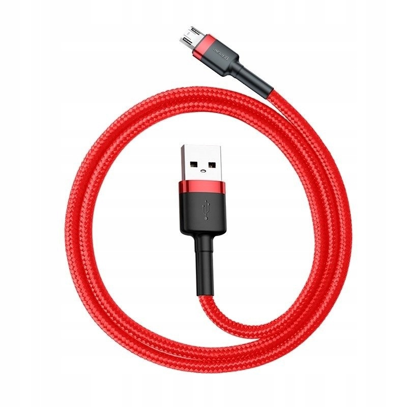 Kabel Micro USB Baseus Cafule 1.5A 2m (czerwony) Konstrukcja oplot
