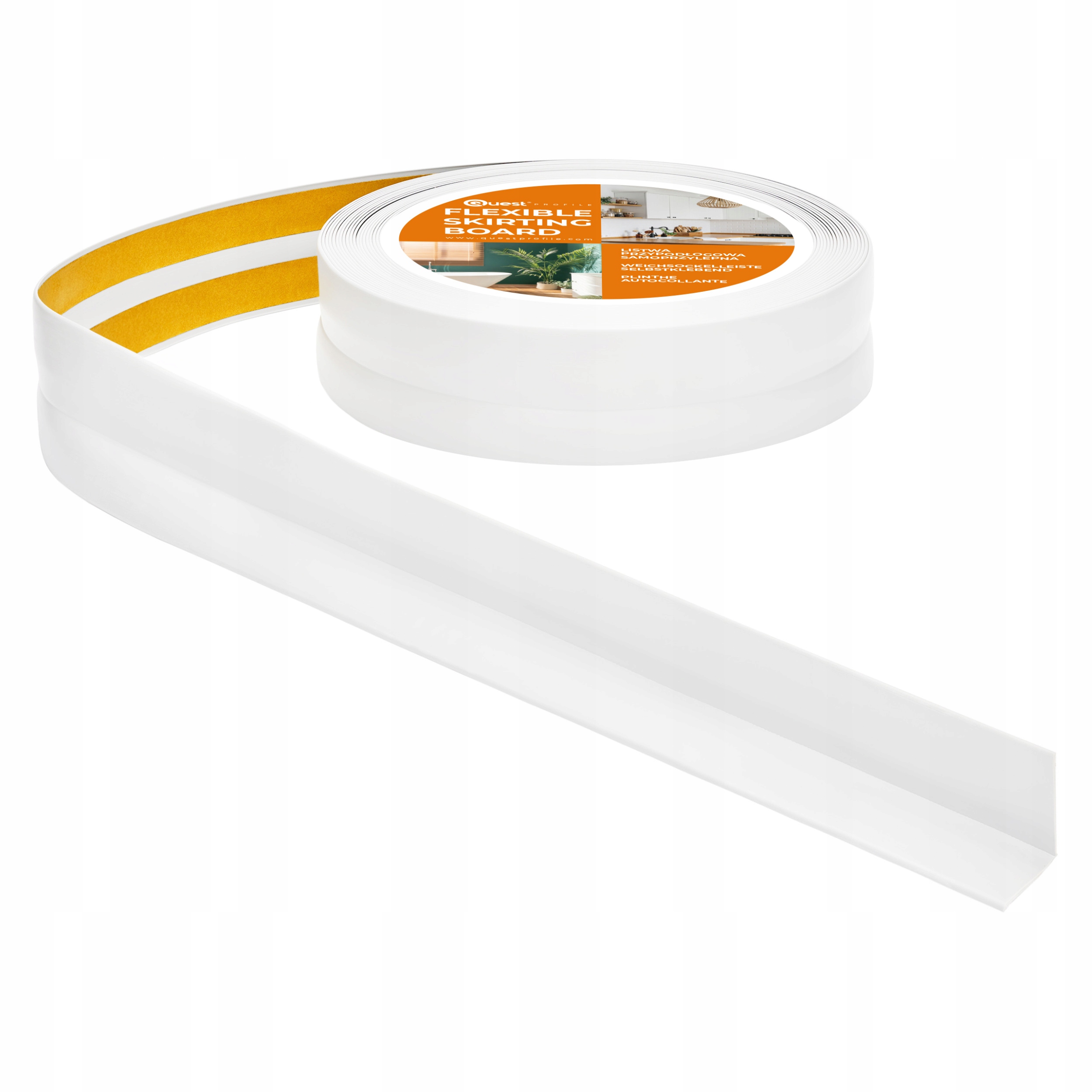 Samolepiaca dokončovacia lišta biela Pvc 30x30 mm 20 m