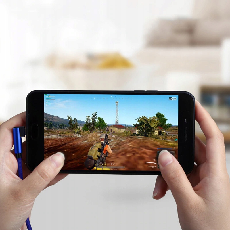 KABEL PRZEWÓD MICROUSB MICRO USB SZYBKI MOCNY GAMINGOWY GAMING KĄT 90° Marka Inna