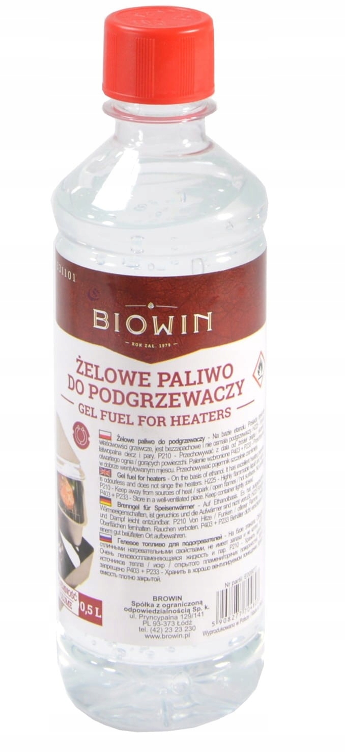 

Żelowe Paliwo do podgrzewaczy wędzarni 0,5l Browin
