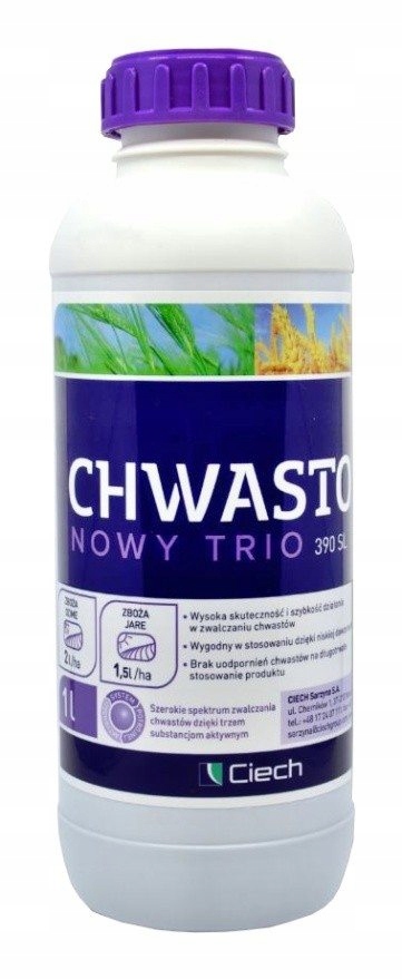 

Chwastox Trio 390 Sl 1L na chwast w trawniku