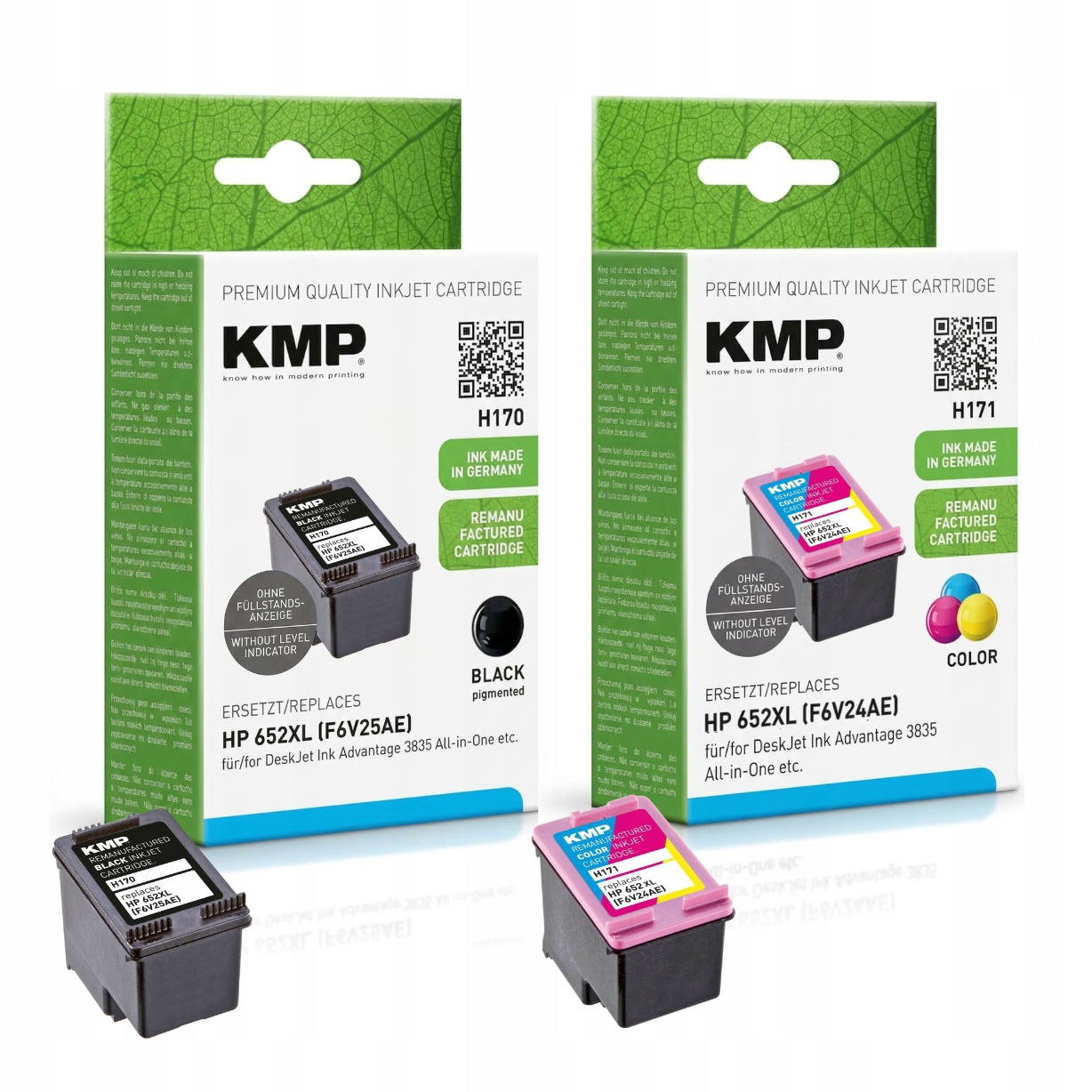 Tusz do Hp 652 XL czarny i kolor zestaw