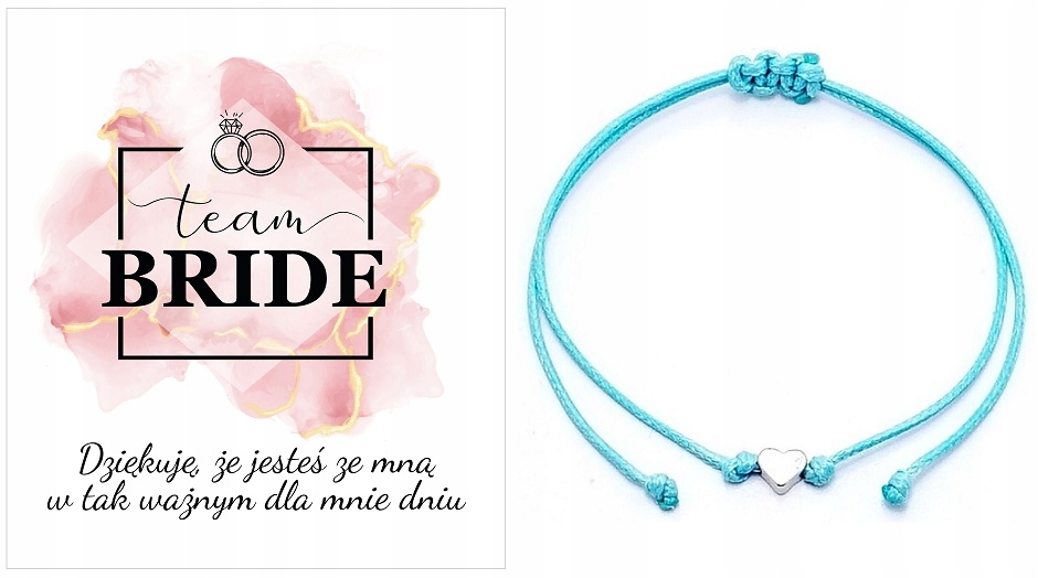 

Bransoletka Wieczór Panieński Team Bride Serce